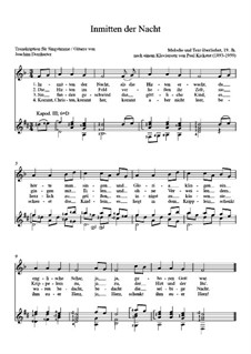 Inmitten der Nacht: For voice and guitar by folklore