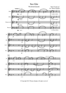 Suo Gan: For woodwind quartet by folklore