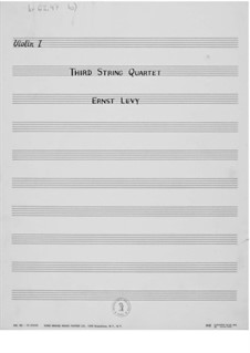 String Quartet No.3: Parts by Ernst Levy