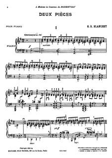 Deux Pièces, Op.44: Deux Pièces by Emile Blanchet