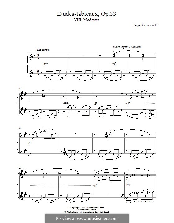 Etudes-tableaux, Op.33: No.8 in C Sharp Minor by Sergei Rachmaninoff