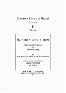 No.1 Élégie: For piano by Sergei Rachmaninoff