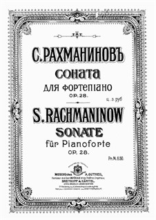 Piano Sonata No.1 in D Minor, Op.28: For a single performer by Sergei Rachmaninoff