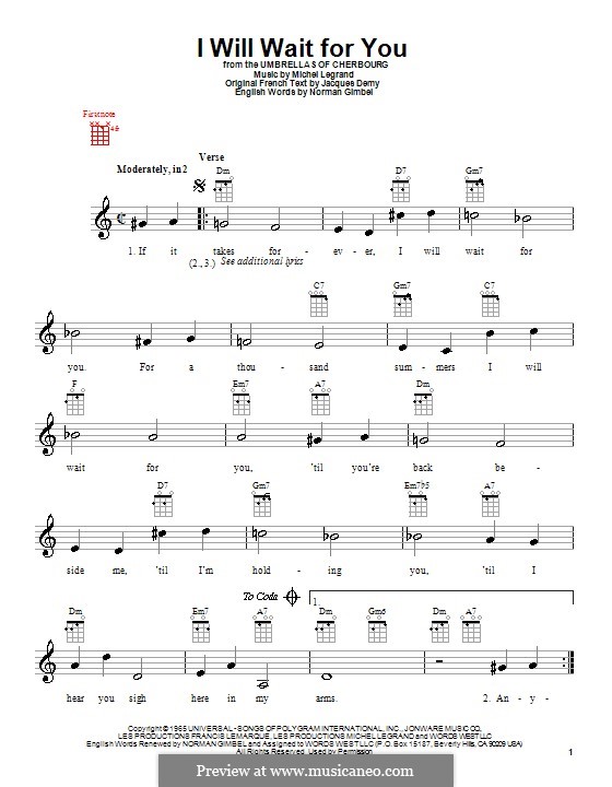 I will wait for you. I wait for you. I will wait for you ноты для фортепиано. I will be waiting. Will you wait me.