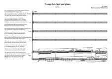 5 songs for mixed choir and piano: No.3, MVWV 342 by Maurice Verheul