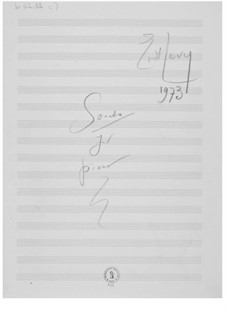 Piano Sonata No.1: Composer’s Sketches by Ernst Levy