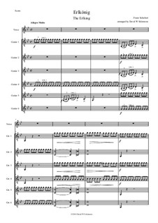 Erlkönig (Forest King), D.328 Op.1: For high voice and six guitars (english text) by Franz Schubert