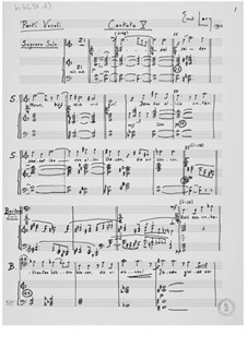 Cantata No.5 'Das Göttliche': Piano-Vocal Score by Ernst Levy