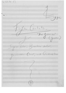 Cantata No.5 'Das Göttliche': Composer’s Sketches by Ernst Levy