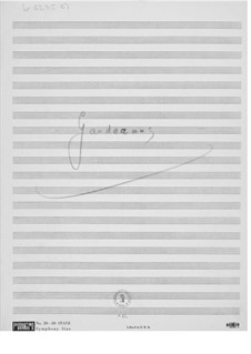 Cantata No.4 'Gaudeamus': Composer’s Sketches by Ernst Levy