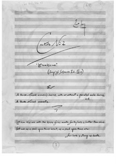 Cantata No.2 'Let Him Kiss Me' (Song of Solomon I:2, VIII:6): Cantata No.2 'Let Him Kiss Me' (Song of Solomon I:2, VIII:6) by Ernst Levy