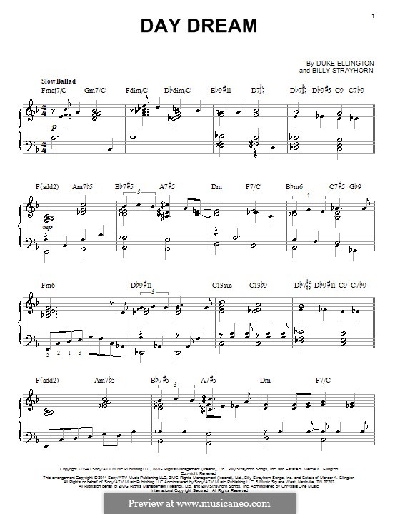 Day Dream: For piano by Billy Strayhorn, Duke Ellington