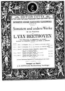 Sonata for Piano No.28, Op.101: For a single performer (Edited by H. Bülow) by Ludwig van Beethoven