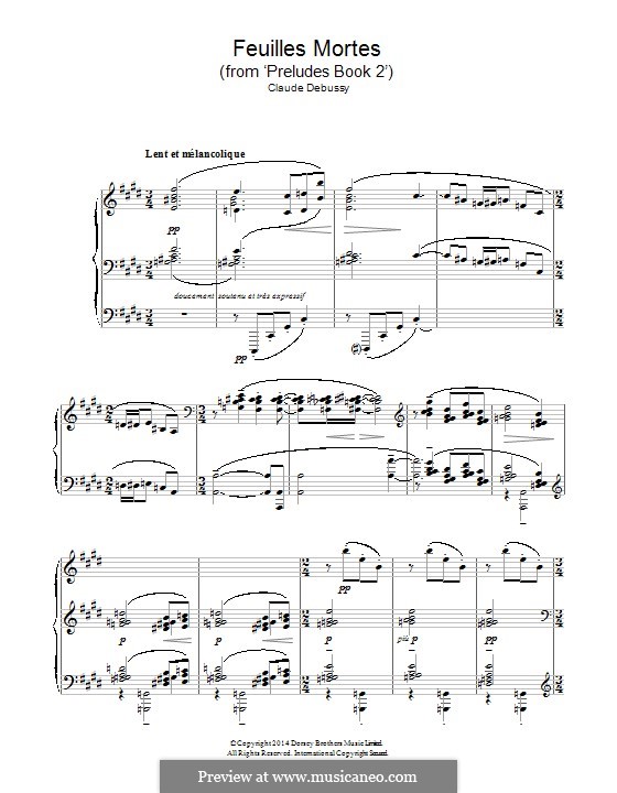 Preludes, L.123: No.2 Feuilles mortes by Claude Debussy