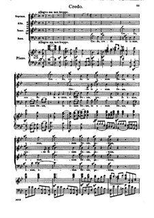 Missa Solemnis, Op.123: Credo, piano score with vocal parts by Ludwig van Beethoven