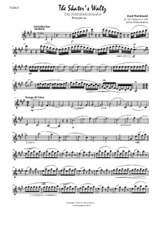 The Skaters Waltz: For string quartet by Émile Waldteufel