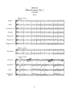 Concerto for Piano and Orchestra No.1, Op.15: Movement I by Ludwig van Beethoven