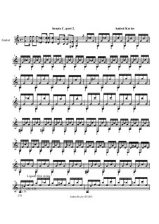 Sonata in C 'Italian, Classical', for classical guitar: Part II by Andrei Krylov