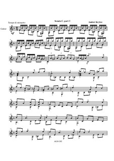 Sonata in C 'Italian, Classical', for classical guitar: Part III by Andrei Krylov