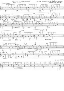 Two Waltzes: No.2, for guitar by Aleksandr Sergeyevich Griboyedov