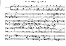 Quartet No.5 in A Major: For piano four hands – parts by Ludwig van Beethoven