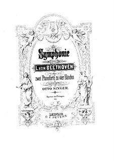 Complete Symphony: Version for two pianos four hands by Ludwig van Beethoven