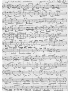 For Elise, WoO 59: For guitar by Ludwig van Beethoven