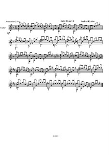 Suite in D for classical guitar: Part 4 Andantino by Andrei Krylov