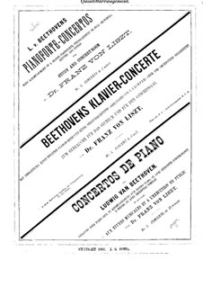 Concerto for Piano and Orchestra No.3, Op.37: Version for two pianos and string quintet – violin I part by Ludwig van Beethoven