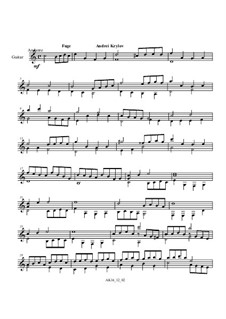 Little unfinished Fugue for classical guitar: Little unfinished Fugue for classical guitar by Andrei Krylov