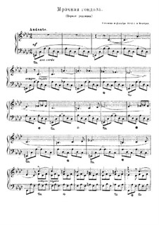 La lugubre gondola I, S.200/1: For piano by Franz Liszt