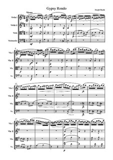 Piano Trio No.39 in G Major, Hob.XV/25: Movement III, for string quartet by Joseph Haydn