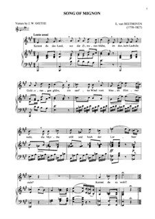 Six Songs, Op.75: Mignon by Ludwig van Beethoven