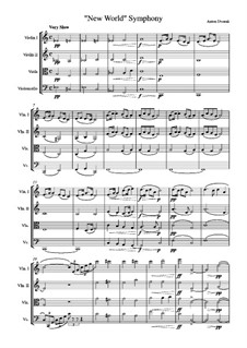 Movement II (Largo): Version for string quartet by Antonín Dvořák