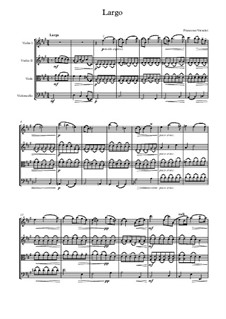 Largo for Violin and Piano in F Sharp Minor: Version for string quartet by Francesco Maria Veracini