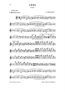 Four Waltzes for Mandolin Solo (or Violin Solo): No.2 Lena by Procida Bucalossi