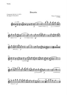 Bouree for oboe, violin, viola and cello: Violin part by Plamen Prodanov