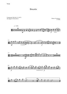 Bouree for oboe, violin, viola and cello or string quartet: Viola part by Plamen Prodanov