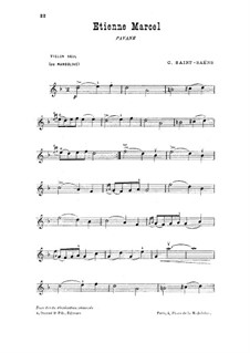 Etienne Marcel: For violin (or mandolin) by Camille Saint-Saëns