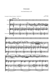 No.9 Orientale: For oboe, violin, viola and cello - score by César Cui