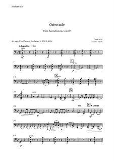 No.9 Orientale: For oboe, violin, viola and cello - cello part by César Cui