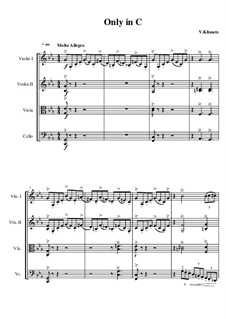 Only in C, Op.17 No.1 by kvvk - sheet music on MusicaNeo