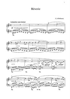 Rêverie, L.68: For piano by Claude Debussy