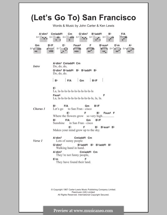 (Let's Go To) San Francisco (The Flower Pot Men) by J. Carter, K. Lewis on MusicaNeo