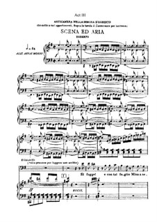 Aroldo: Act III. Arrangement for voices and piano by Giuseppe Verdi