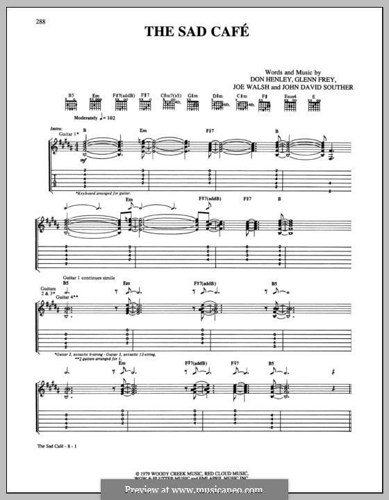 Sad Song Guitar Tabs