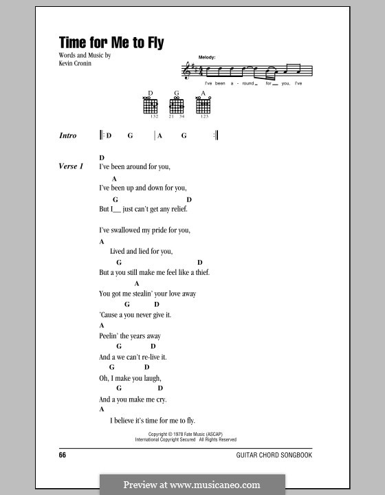 Time for Me to Fly (REO Speedwagon): Lyrics and chords by Kevin Cronin