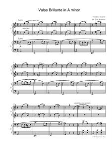 Waltzes, Op.34: No.2 in A Minor, for piano four hands by Frédéric Chopin