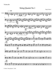 String Quartet No.1: Cello part by Sergei Noskov