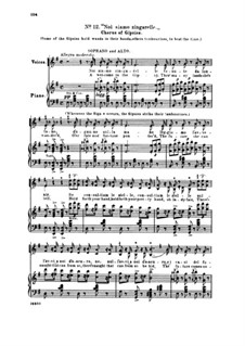 Fragments: Act II No.12 Noi siamo zingarelle, for soloists, choir and piano by Giuseppe Verdi